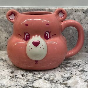 Retro Care Bears 20 oz. Ceramic Sculpted Head 3D Mug Decoration PINK